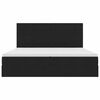 vidaXL Lit avec rangement et matelas Noir 200 x 200 cm Velours