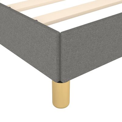 vidaXL Cadre de lit sans matelas gris foncé 160x200 cm tissu