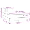 vidaXL Sommier &agrave; lattes de lit et matelas LED noir 120x190 cm velours