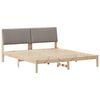 vidaXL Cadre de lit Marron et taupe 180 x 200 cm Bois massif en pin
