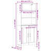 vidaXL Buffet haut Blanc 69,5x34x180 cm Bois d'ing&eacute;nierie