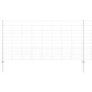 vidaXL Cl&ocirc;ture sauvage ext&eacute;rieure avec poteaux 50 x 1,2 m Argent&eacute;