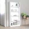 vidaXL Biblioth&egrave;que &agrave; 5 niveaux Blanc 80x24x175 cm Bois d&rsquo;ing&eacute;nierie