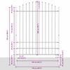 vidaXL Cl&ocirc;ture de jardin 3 pcs Gris 170 x 225 cm