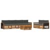vidaXL Ensemble de canap&eacute;s d'ext&eacute;rieur 7 pc Naturel et Anthracite