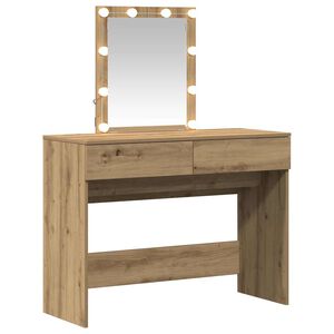 vidaXL Table de Toilette Ch&ecirc;ne artisanal 100 x 40 x 130 cm