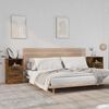 vidaXL Tables de chevet 2 pcs Ch&ecirc;ne fum&eacute; Bois d'ing&eacute;nierie
