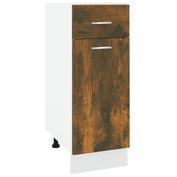 vidaXL Armoire à tiroirs "Lyon" Chêne fumé 30 x 46 x 81,5 cm Bois d'ingénierie