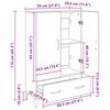 vidaXL Haut Armoire avec tiroir Ch&ecirc;ne noir 70 x 31 x 115 cm