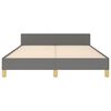 vidaXL Cadre de lit sans matelas gris fonc&eacute; 140x190 cm tissu