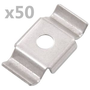 vidaXL Clips de cl&ocirc;ture en papillon 50 pcs Acier inoxydable