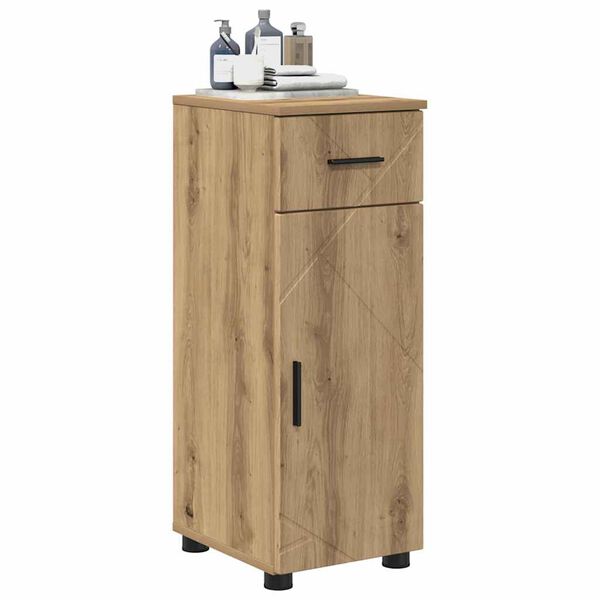 vidaXL Cabinet de salle de bain Ch&ecirc;ne artisanal 30 x 35 x 80 cm