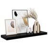 vidaXL &Eacute;tag&egrave;re murale flottante Noir brillant 80x23,5x3,8 cm MDF