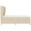 vidaXL Lit &agrave; ressorts avec matelas gris fonc&eacute; 90x190 cm Cr&egrave;me tissu