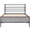 vidaXL Cadre de lit sans matelas sonoma gris 100x200 cm
