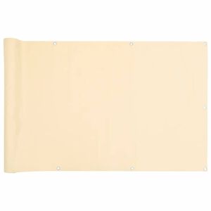 vidaXL &Eacute;cran d'intimit&eacute; de balcon cr&egrave;me 400x120 cm PVC