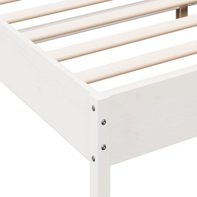 vidaXL Cadre de lit blanc 180x200 cm bois de pin massif