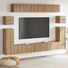 vidaXL Unites TV Montage mural 4 pcs Ch&ecirc;ne artisanal Bois d'ing&eacute;nierie