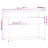 vidaXL Table console ch&ecirc;ne fum&eacute; 100x40x75 cm bois d'ing&eacute;nierie