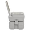 vidaXL Toilette portable de camping Gris 20+10 L