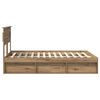 vidaXL Cadre de lit Ch&ecirc;ne artisan 140 x 190 cm Bois de pin massif