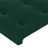 vidaXL T&ecirc;te de lit avec oreilles Vert fonc&eacute; 203x23x78/88 cm Velours
