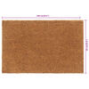 vidaXL Tapis de porte naturel 65x100 cm fibre de coco touffet&eacute;