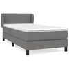 vidaXL Sommier &agrave; lattes de lit avec matelas Gris fonc&eacute; 80x200 cm Tissu