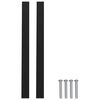vidaXL Poign&eacute;e de cabinet 2 pcs Noir 150 x 12,3 x 35,2 mm
