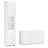 vidaXL Ensemble d'armoire de salle de bain 2 pc Blanc
