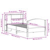 vidaXL Lit biblioth&egrave;que sans matelas blanc 75x190cm bois de pin massif