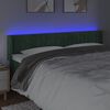 vidaXL T&ecirc;te de lit &agrave; LED Vert fonc&eacute; 183x16x78/88 cm Velours