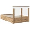 vidaXL Cadre de lit Ch&ecirc;ne artisanal 120 x 190 cm Bois d'ing&eacute;nierie