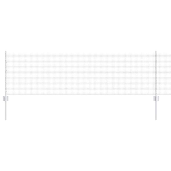 vidaXL Cl&ocirc;ture avec poteau Argent&eacute; 0,6 x 25 m Acier