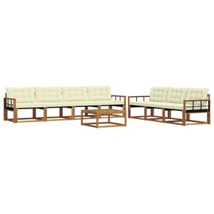 vidaXL Ensemble de canap&eacute;s d'ext&eacute;rieur 8 pcs Naturel et Cr&egrave;me