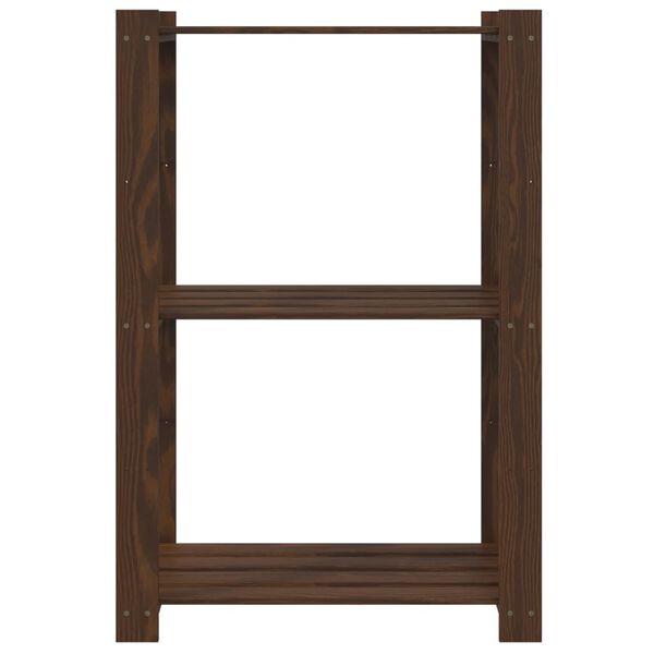 vidaXL Support de rangement à 3 niveaux marron 60x38x90 cm bois de pin