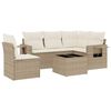 vidaXL Salon de jardin avec coussins 6 pcs beige r&eacute;sine tress&eacute;e