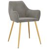 vidaXL Chaises &agrave; manger lot de 4 Gris clair Velours