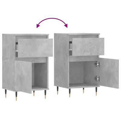 vidaXL Buffets 2 pcs gris béton 40x35x70 cm bois d'ingénierie