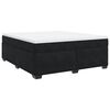 vidaXL Sommier &agrave; lattes de lit avec matelas Noir 180x200 cm Velours