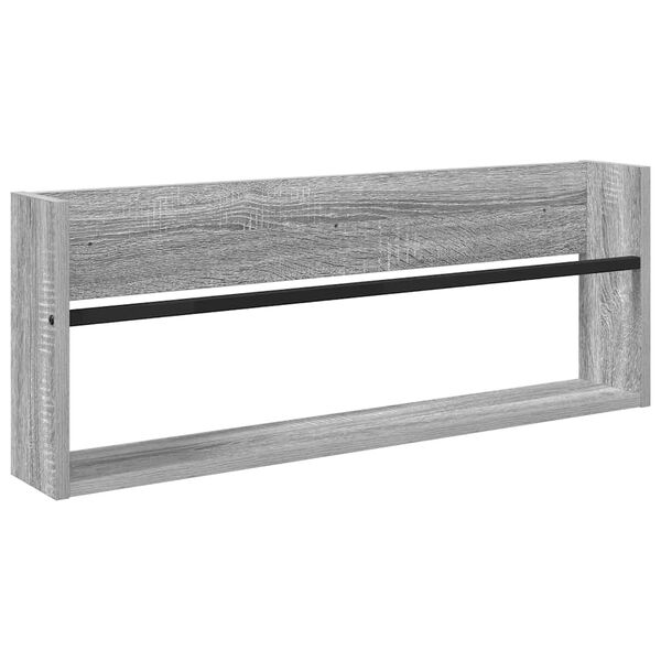 vidaXL &Eacute;tag&egrave;re &agrave; magazines avec &eacute;tag&egrave;re Gris Sonoma 80 x 12 x 30 cm