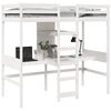 vidaXL Cadre de lit superpos&eacute; sans matelas blanc 75x190 cm pin massif