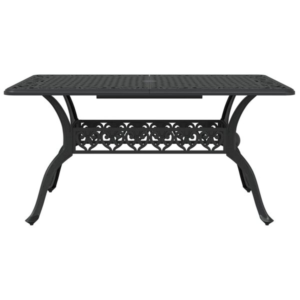 vidaXL Ensemble &agrave; manger de jardin 5 pcs noir aluminium coul&eacute;