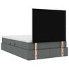 vidaXL Lit avec rangement et LED Gris fonc&eacute; 120 x 200 cm Polyester