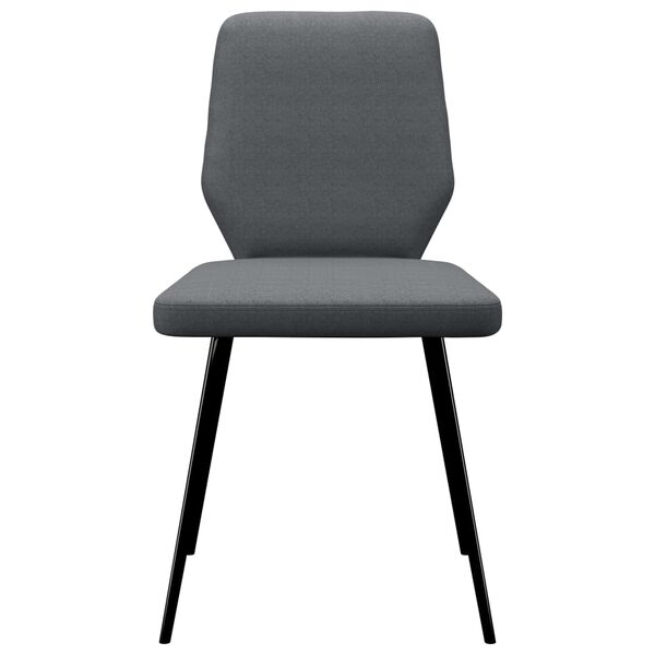 vidaXL Chaises &agrave; manger lot de 2 gris fonc&eacute; tissu
