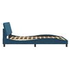 vidaXL Cadre de lit avec LED sans matelas Hanko bleu 120x200 cm velours