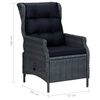 vidaXL Ensemble &agrave; manger de jardin 9 pcs Gris fonc&eacute;
