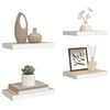 vidaXL &Eacute;tag&egrave;res flottantes 4 pcs ch&ecirc;ne et blanc 50x23x3,8 cm MDF