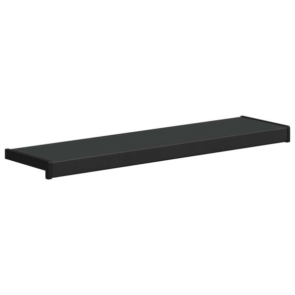 vidaXL Appui de fen&ecirc;tre Noir avec grain de bois 60 x 25 x 4,5 cm PVC