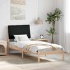 vidaXL Cadre de lit Marron et noir 75 x 190 cm Bois massif en pin
